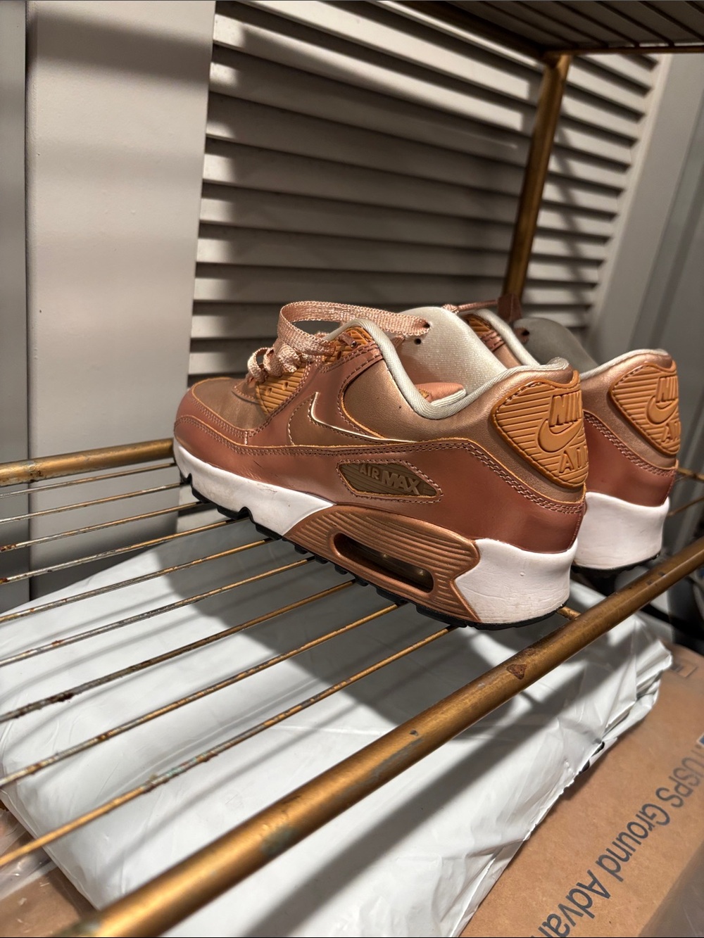 Women’s Metallic Brown Casual Nike Sneakers Airmax 90